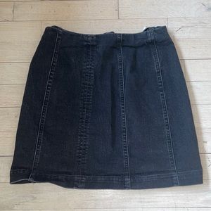 Honey Belle black denim mini skirt